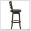 Chaise de bar pivotante en bois vert Fenster Hunter, combinant élégance classique et sièges confortables