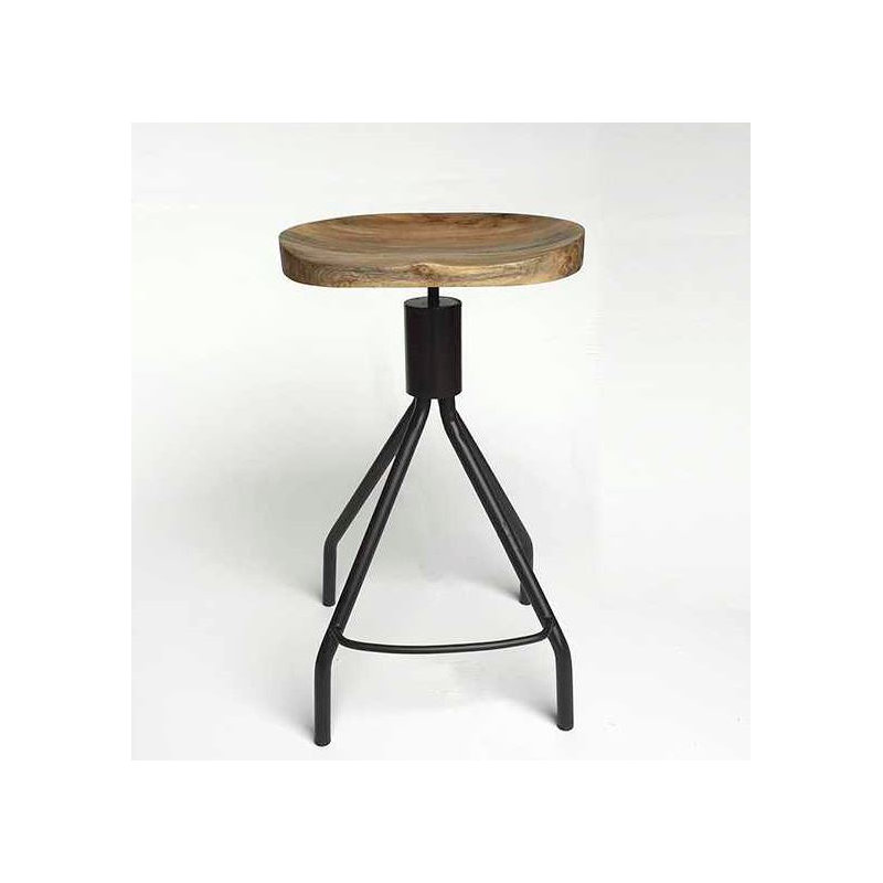 Atoll Swivel Adjustable Height Counter Stool with Metal Frame
