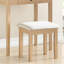 Coiffeuse d'appoint en or avec tabouret, 3 tiroirs de rangement, miroir ajustable-1094338608