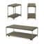 Table basse rectangulaire avec plateau en bois manufacturé et tablette