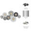 Disques en métal à découpes en fer avec découpes 36 po x 19 po x 3 po gris, blanc, doré, style bord de mer pour la maison, le bureau, la chambre à coucher et le salon