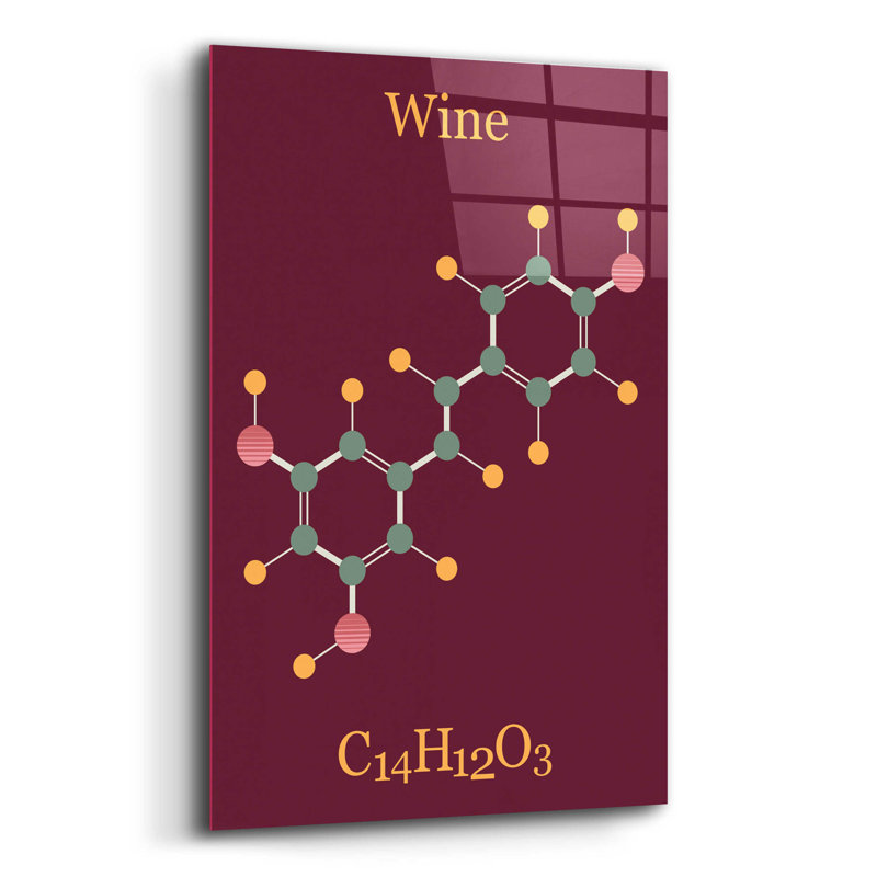 «Wine Molecule» par Maxim - impression sans cadre, H 16 po x l 12 po x P 0,13 po