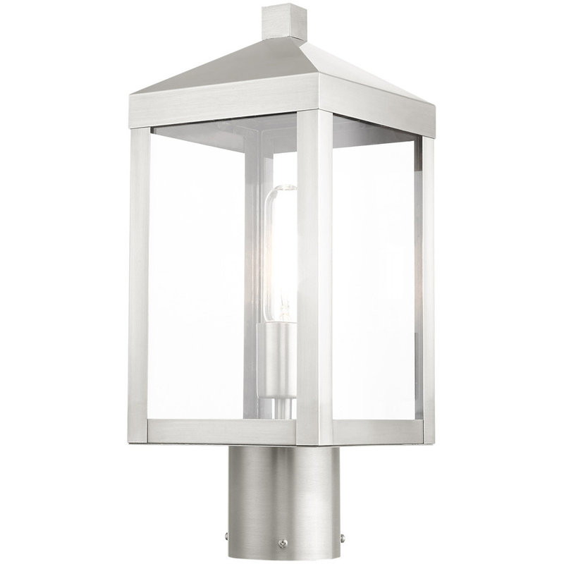 Clarese Transparent Lantern Head, Brushed Nickel