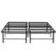Structure de lit en très grand matelas en métal, construction robuste pour l'équilibre de la chambre à coucher, fondation d'accessoires noire, construction, offre un grand soutien, luminaire