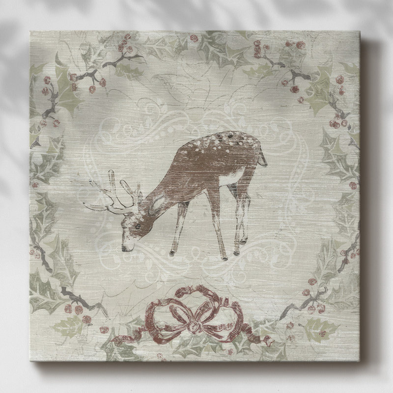 «Cabin Christmas VI» sur toile, H 10 po x l 10 po x P 1,5 po