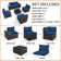 Ensemble de conversation 6 pièces en rotin HDPE toutes saisons avec coussins, accoudoirs extra larges et table basse avec plateau en verre