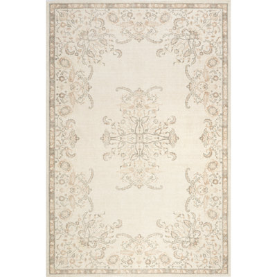 Princesa Medallion Wool and Cotton Area Rug