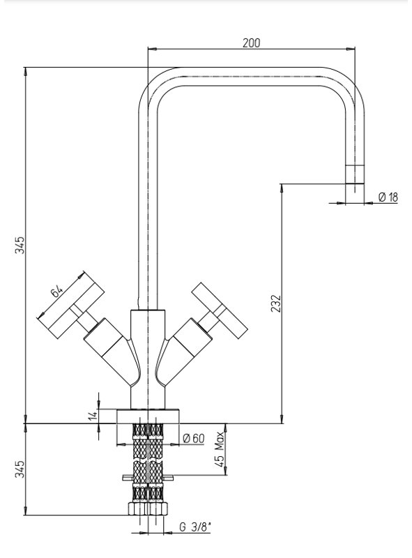 Piralla Kitchen Faucet, Chrome