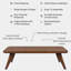 Table basse rectangulaire Petra en noyer massif - Table basse artisanale de style moderne du milieu du siècle, disponible en plusieurs dimensions.-987366267