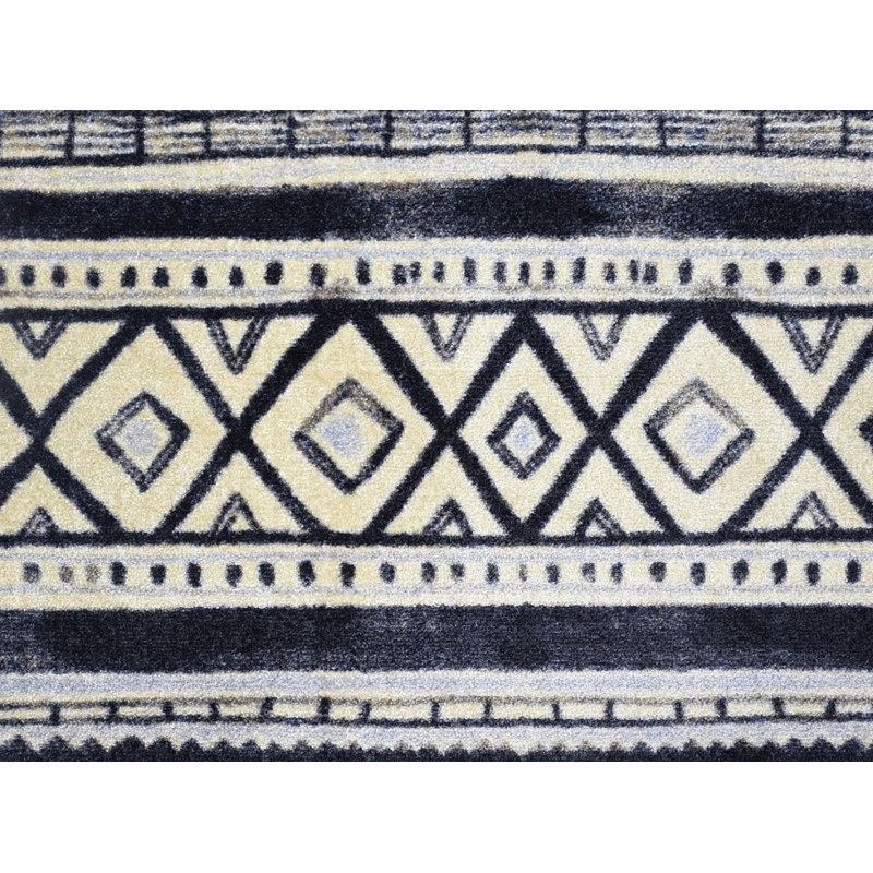 Tapis de sol lavable noir et gris Lawaun, L 20 po x L 27,5 po