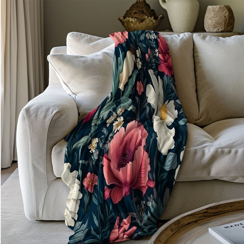Rustic Florals - Couverture de qualité supérieure 1 pièce, Grand lit