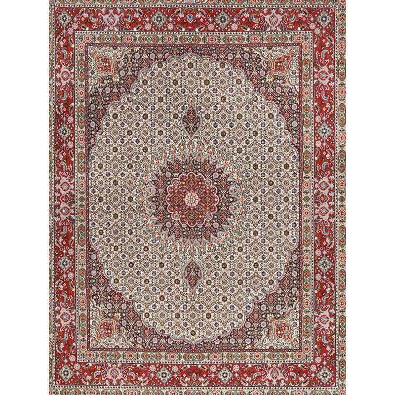 Wool Oriental Indoor Rug, Rectangle 6' x 9'