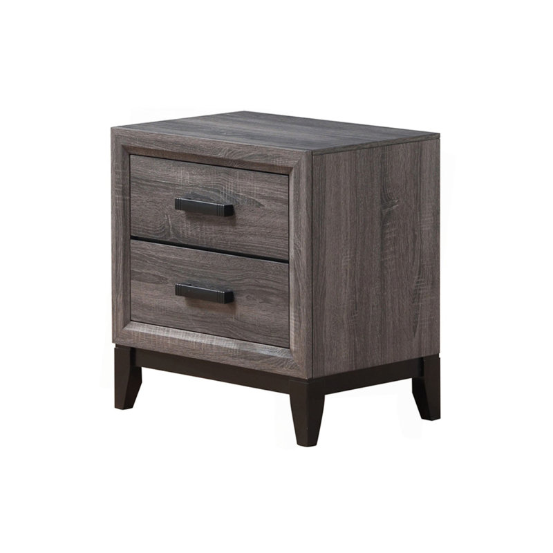 Table de chevet, Noir/gris