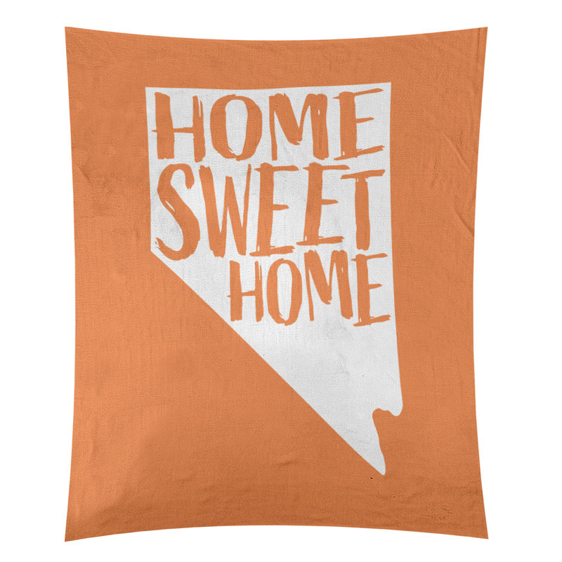 Tapisserie murale Home Sweet Nevada, H 104 po x l 88 po, Orange