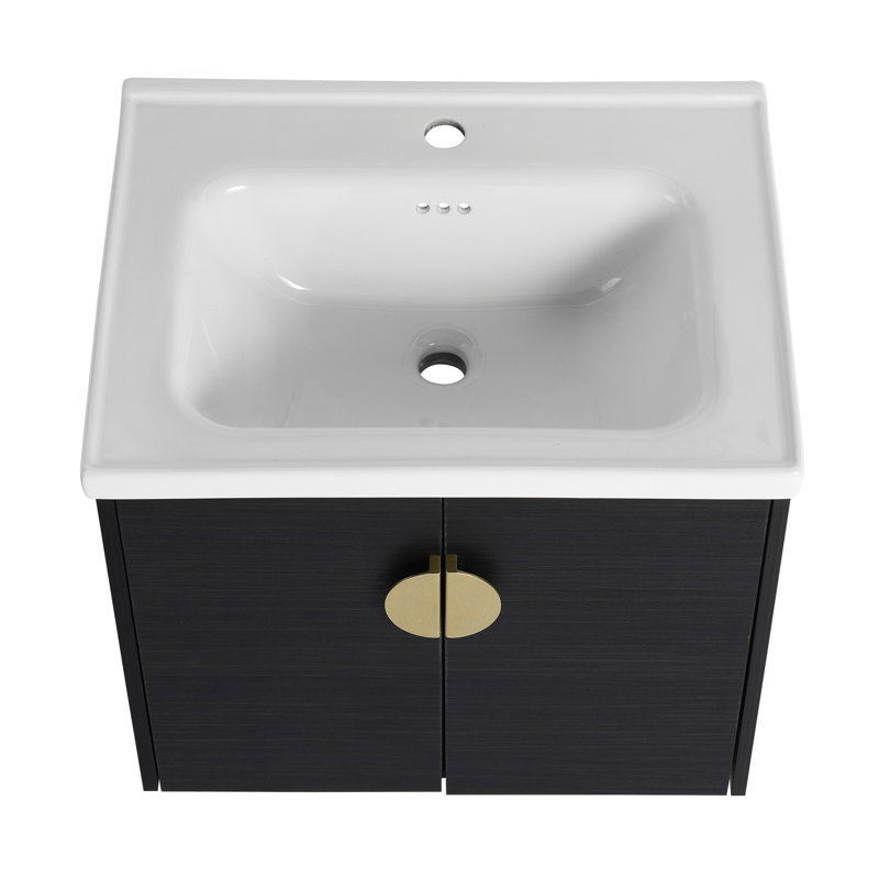 Arabu 0 " W Free Standing Wall Mounted Single Double Single Vanity Bathroom Vanity With Ceramic Top