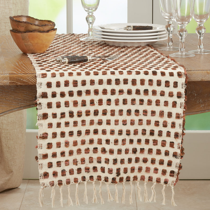 Geometric 100% Cotton Table Runner