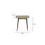 Table d'appoint Oak Crest avec piètement en métal – Placage en chêne blanc américain