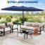 Parasol rectangulaire de 15 pi x 9 pi avec base et lumières DEL solaires-1345738036