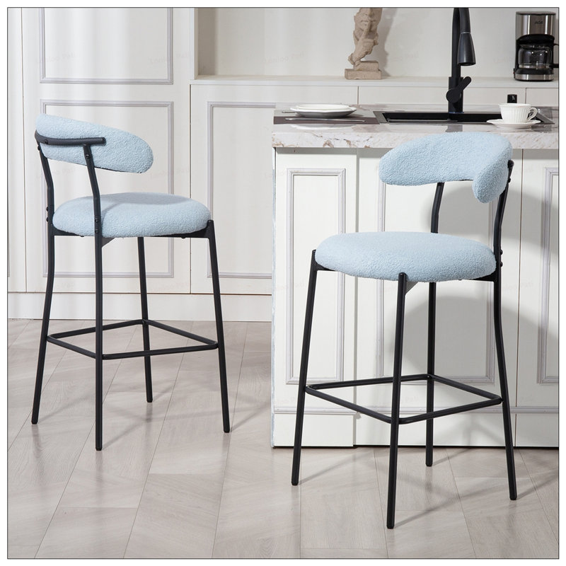 Tabouret de bar 26 po, Bleu clair