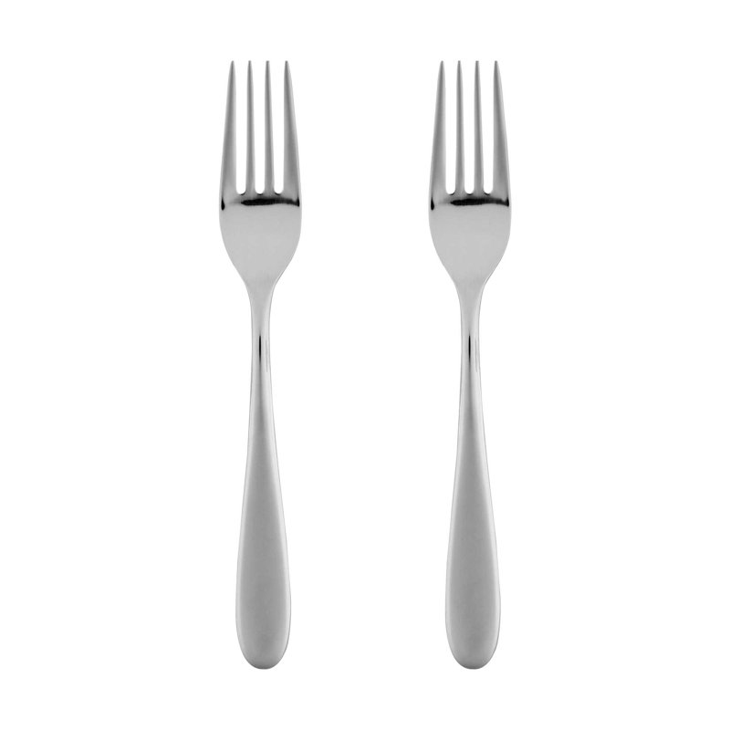  Fourchettes à pâtisserie en acier inoxydable, 2 pièces - 6,9 x 0,9 x 0,5 po, fourchettes à dessert durables à 4 broches avec broches, argenterie non ternissante, va au lave-vaisselle - argent