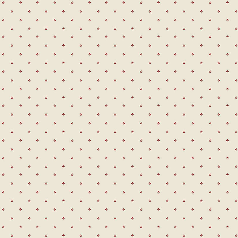 Papier peint lilly 32,7 pi x 20,5 po Surrey, Crème / rouge