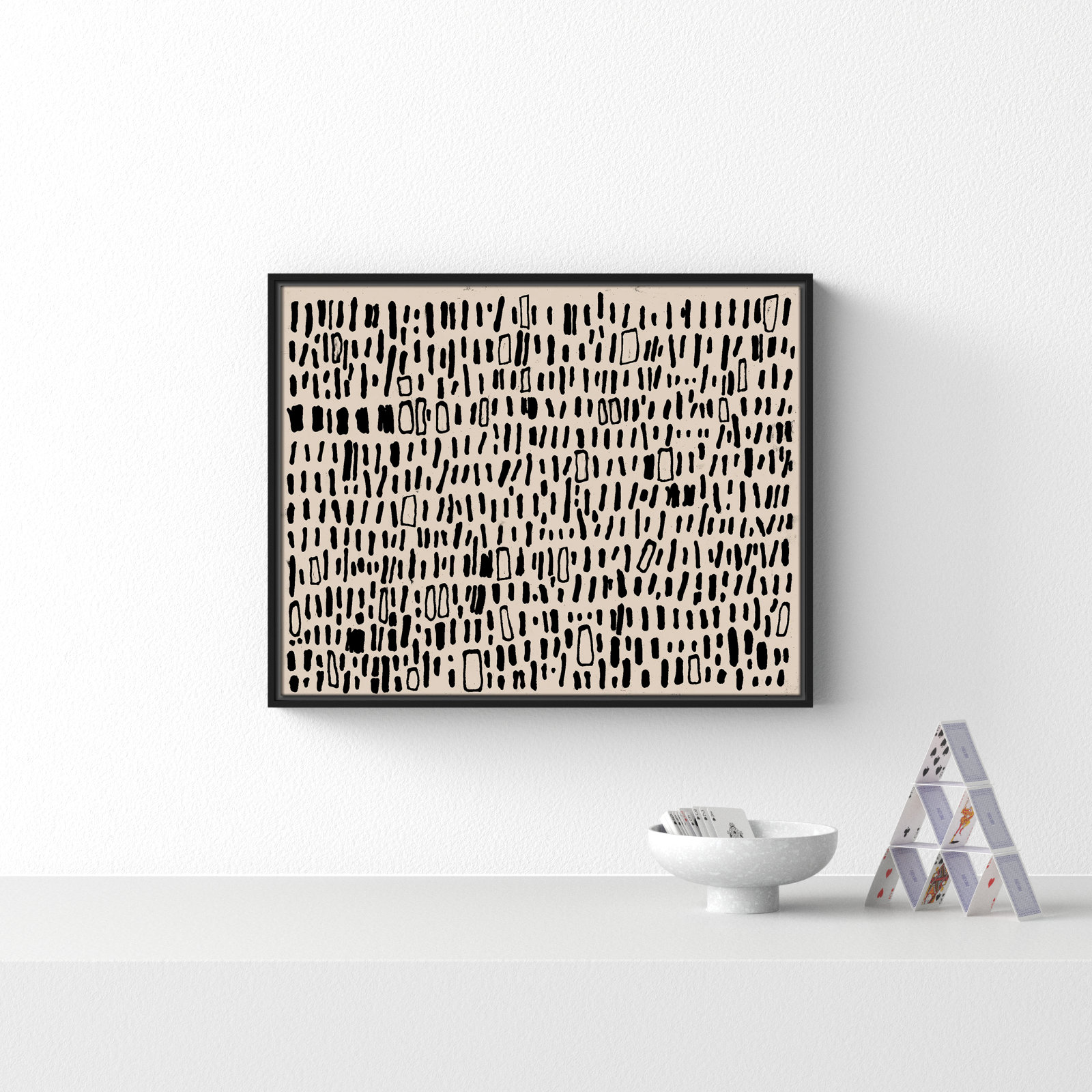 Timber "Tribal Code" Print by Filippo Ioco, 23.5" H x 29.5" W, Black