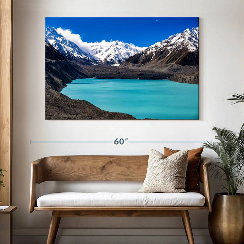 Bleu Nicci, lac Tasman, H 34 po x l 51 po