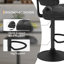 Bar Stool Set Of 2, Modern Bar Stools, Ergonomic Upholstered Stools With Back & Footrest, Adjustable Swivel Counter Stools For Kitchen Island-1786466981