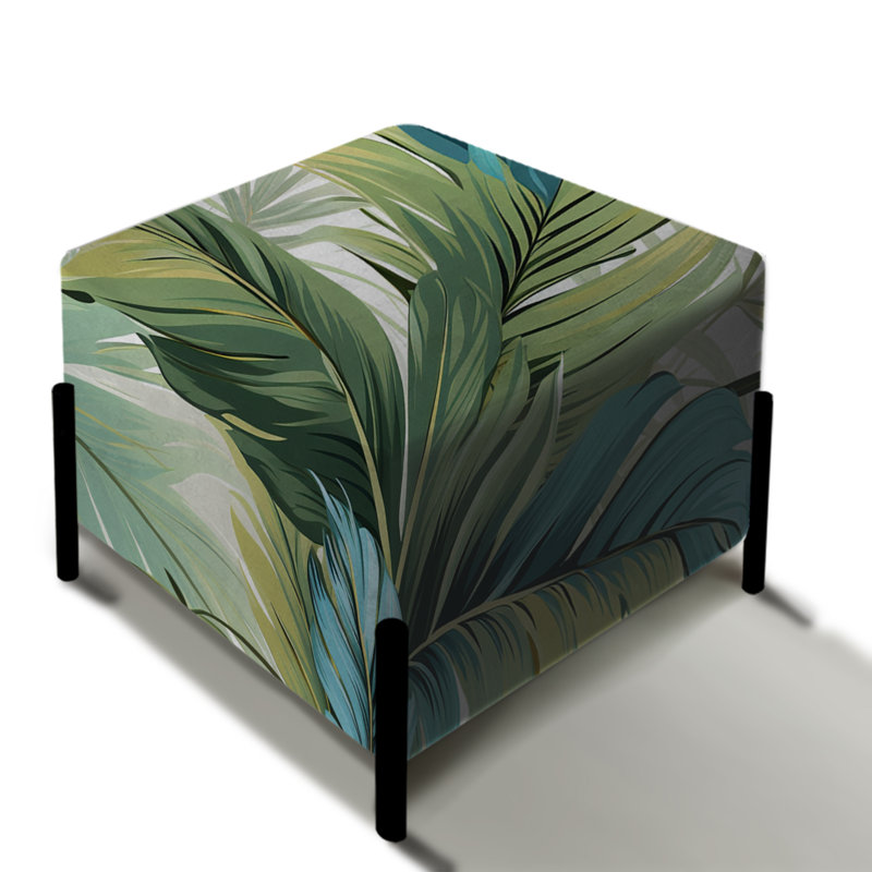 Motif tropical Palm Oasis - repose-pieds carré tropical