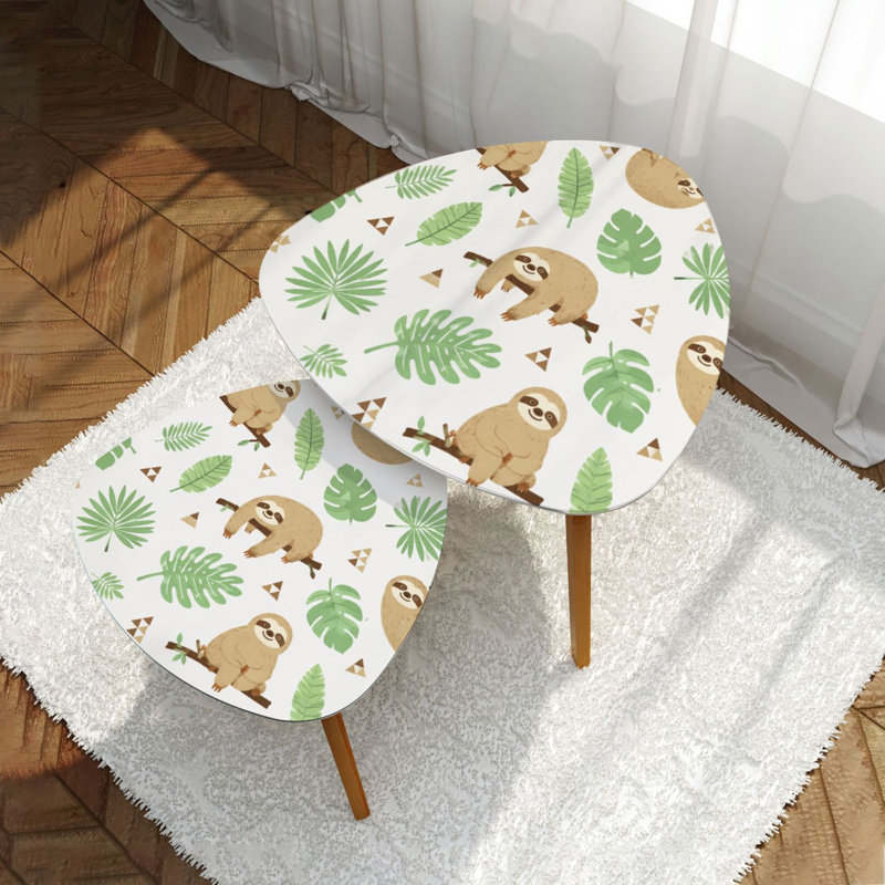 Ensemble de 2 tables basses gigognes Triangle