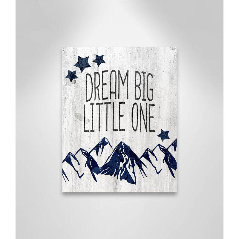 Dream Big Little One' Wall Decal, 14" H x 11" W x 1.5" D, Canvas