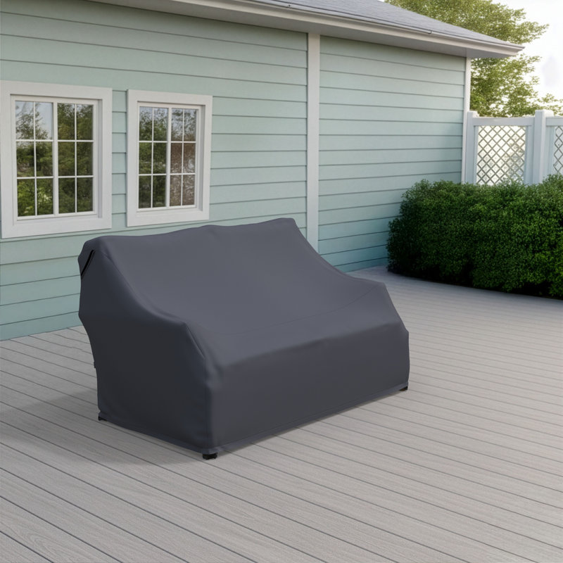 Housse pour causeuse droite en eucalyptus de 55,5 po de large Arikka