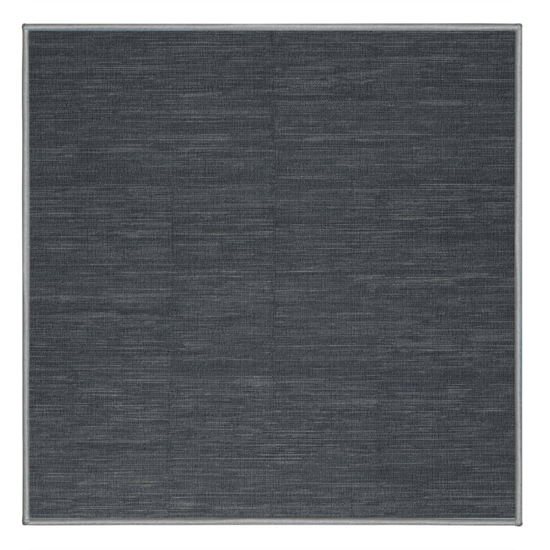 Tapis gris uni lavable à la machine, Carré 3 pi