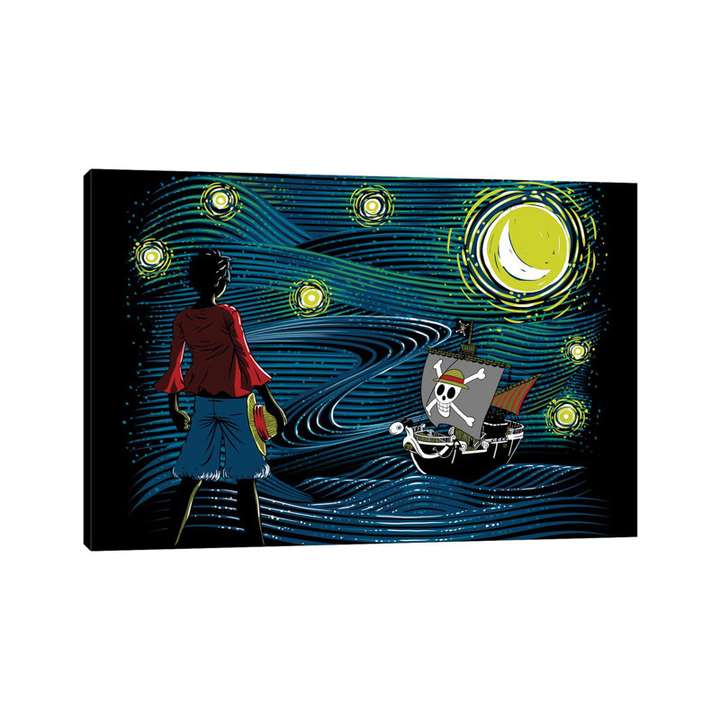 Starry Sea 1 Piece Wrapped Canvas Painting, 20.32 cm H x 30.48 cm W