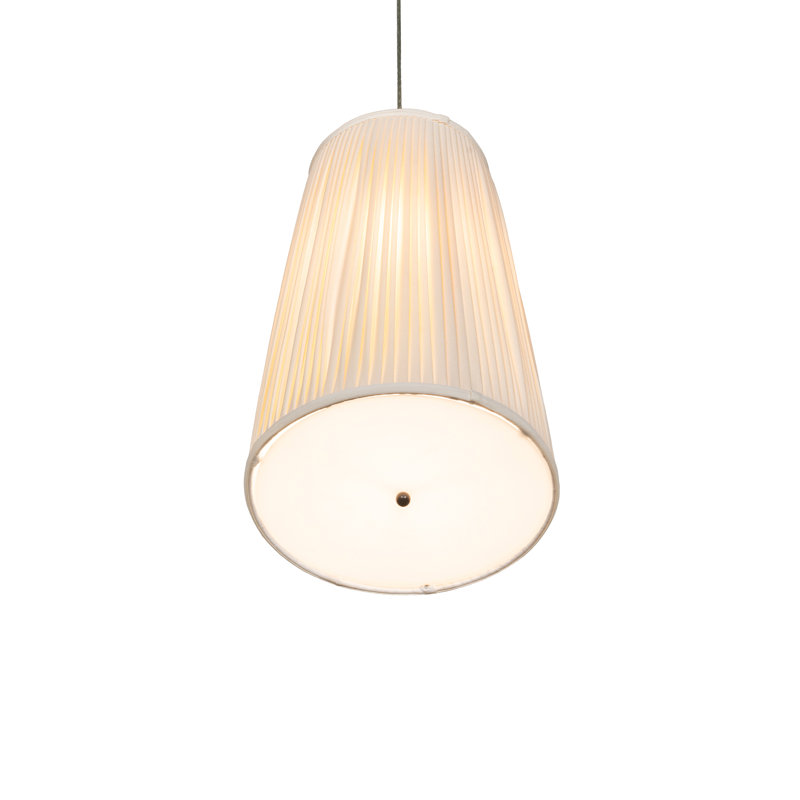 15" Wide Channell Tapered & Pleated Pendant