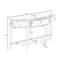 Table console moderne avec 3 tiroirs et 1 tablette pour le couloir, l'entrée et le salon-1012302867