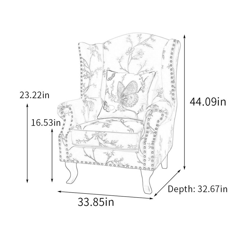Fauteuil inclinable brodé, Mélange de polyester jaune
