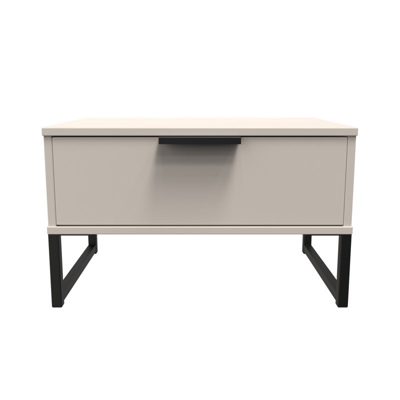 Turah 58cm W Manufactured Wood Bedside Table, Kashmir Matt