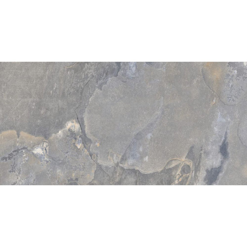 Wells Stone Slate 12" x 24" Matte Porcelain Wall & Floor Tile, Blue