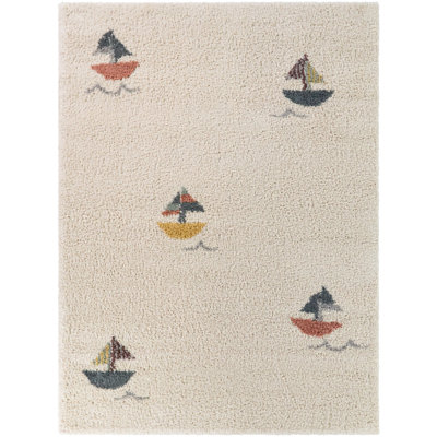 Waverly Cream Kids Sailboat Area Rug