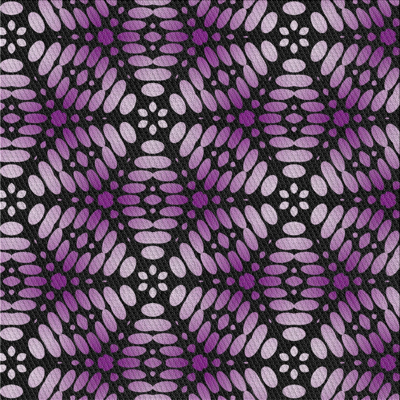 Tapis noir / violet Power Loom, Carré 5 pi