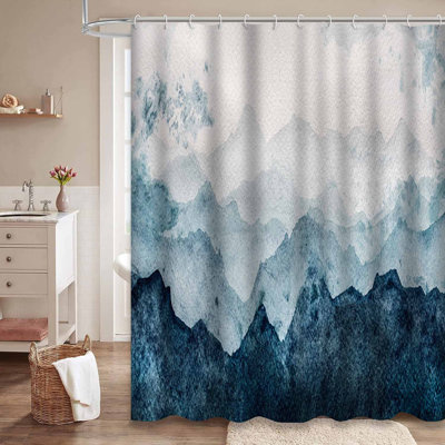 Rideau de douche avec 12 crochets Road