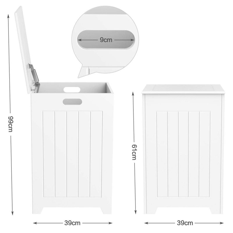 Wood Laundry Bin with Handles