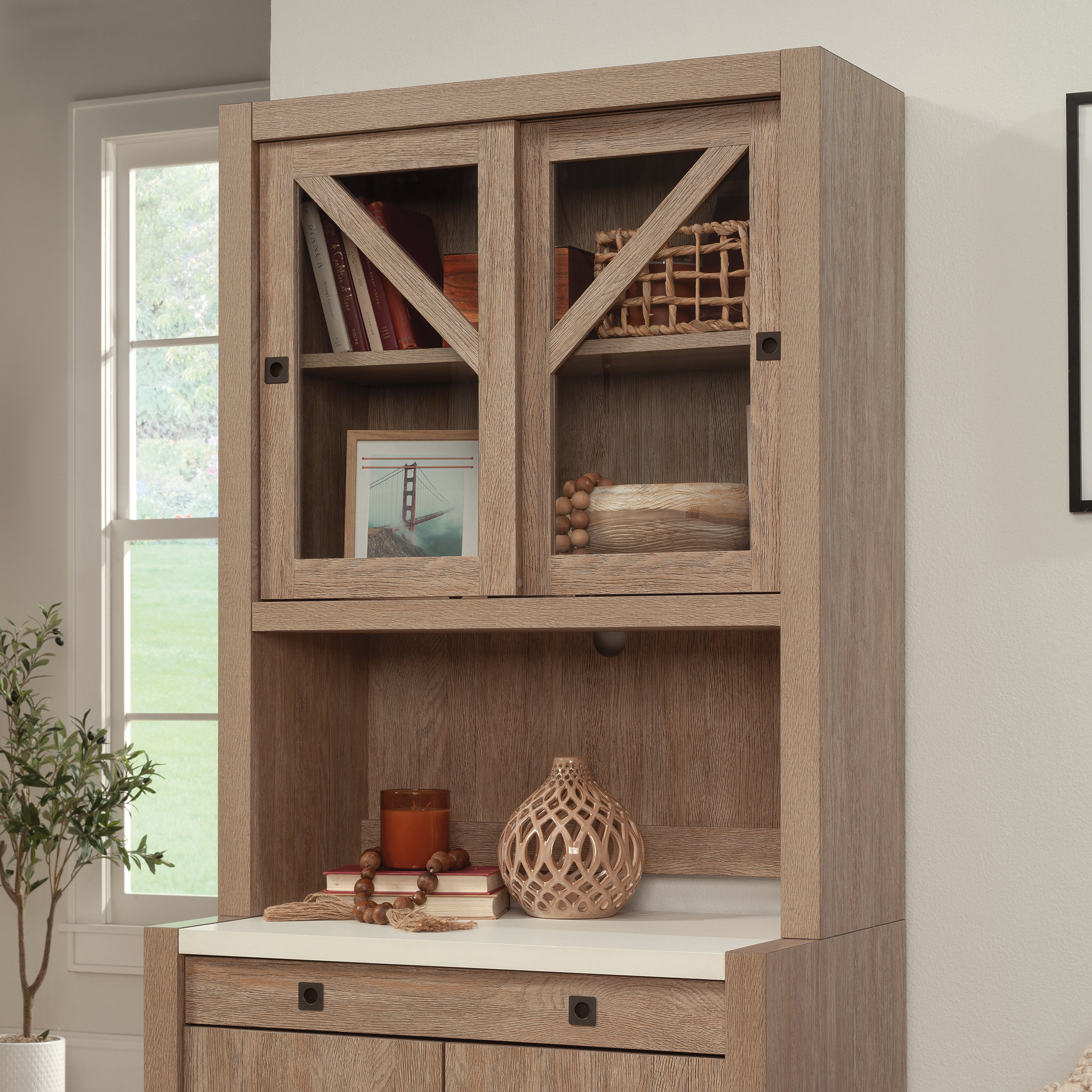 Gracie Oaks 42.244'' H x 32.992'' W Desk Hutch | Wayfair