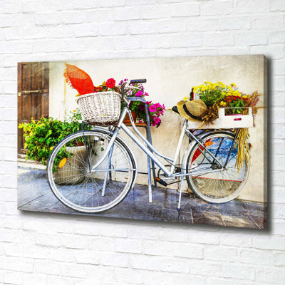 White Bicycle - Wrapped Canvas Print