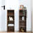8 Tall Bookcase With Adjustable Shelves, Multi-Functional Double- Media Tower Rack For Home Office, And Easy Design Structure-126094317
