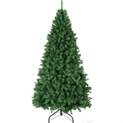 6FT H Spiral-Shaped Green Artificial Pine Christmas Holiday Tree, Premium Christmas Tree with Metal