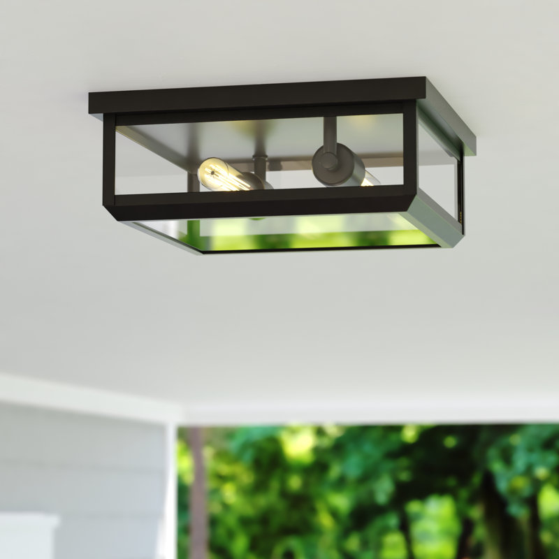Grenshaw 2 - Bulb Outdoor Flush Mount, Black