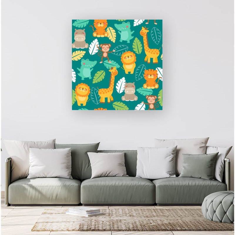 JUNGLE ANIMALS - Wrapped Canvas Print