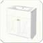 Meuble-lavabo autoportant moderne avec lavabo en céramique et poignées dorées-1488974386